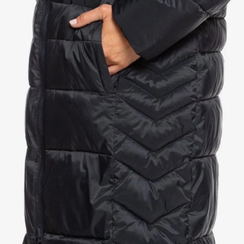 🔥 ROXY Everglade - Longline Hooded Waterproof Puffer Jacket NWT - Picture 8 of 15